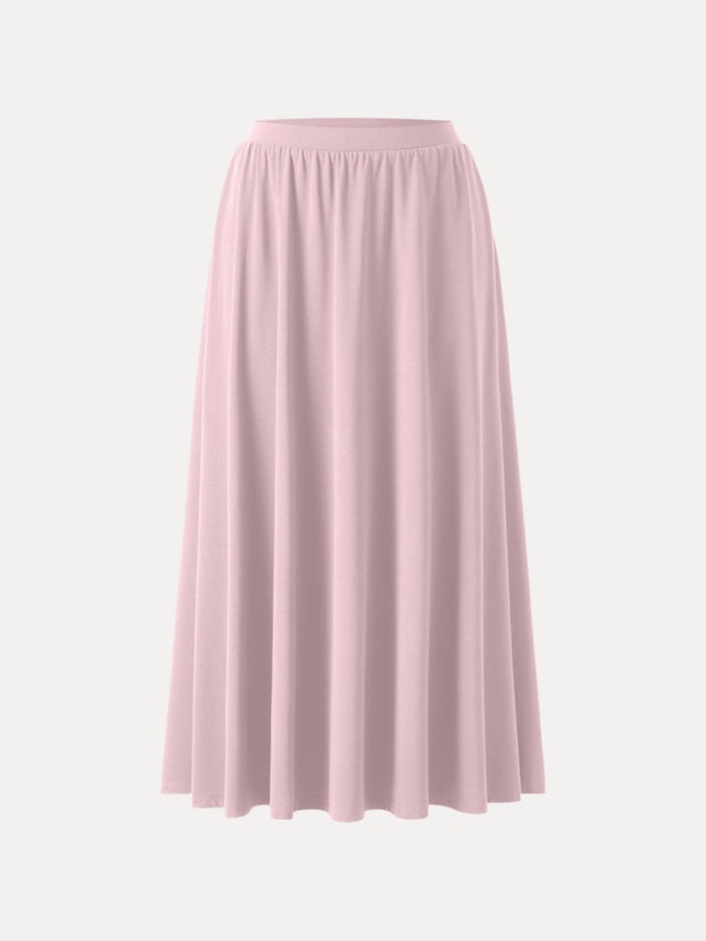 OGL Blush Pink Maxi Skirt - Flowing Full-Length A-Line